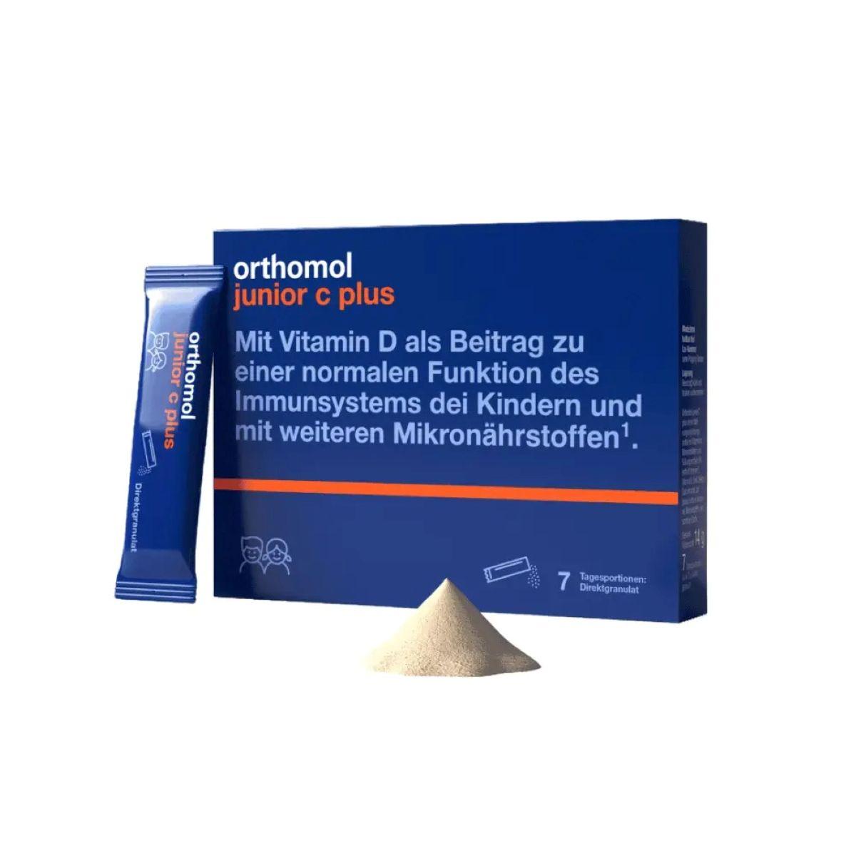 Orthomol Immun Junior C Plus Directgranulat Малина - Лайм сила імунітету Вашої дитини (гранули прямої дії) №7, 7 днів