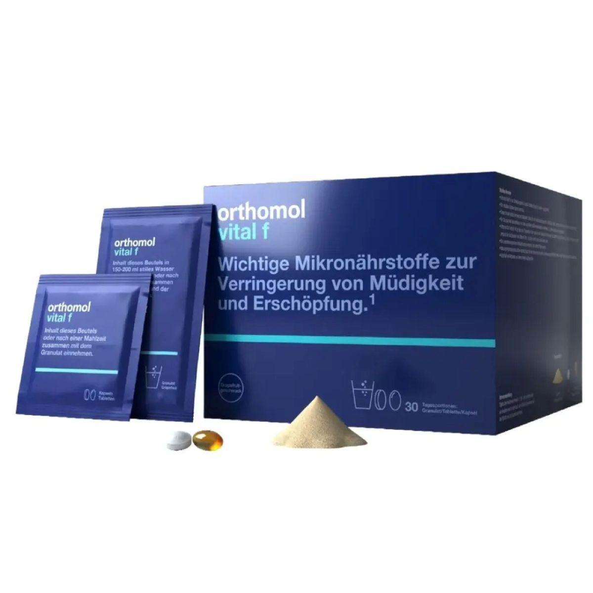 Orthomol Vital F Grapefruit для жінок (гранули зі смаком грейпфрута - капсули - таблетки) №30, 30 днів