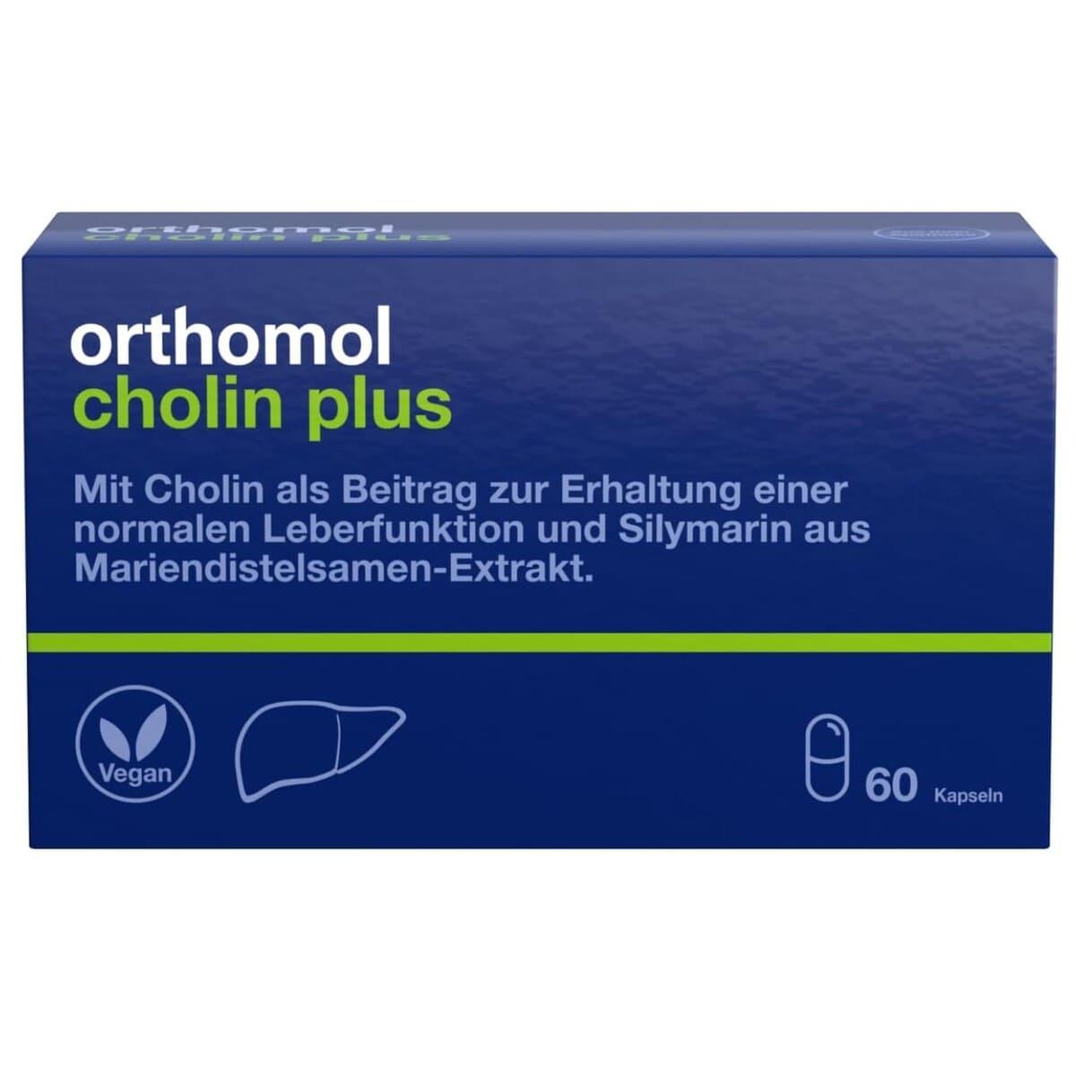 Orthomol Cholin Plus Вітамінний комплекс для поліпшення роботи печінки, капсули №30, 30 днів