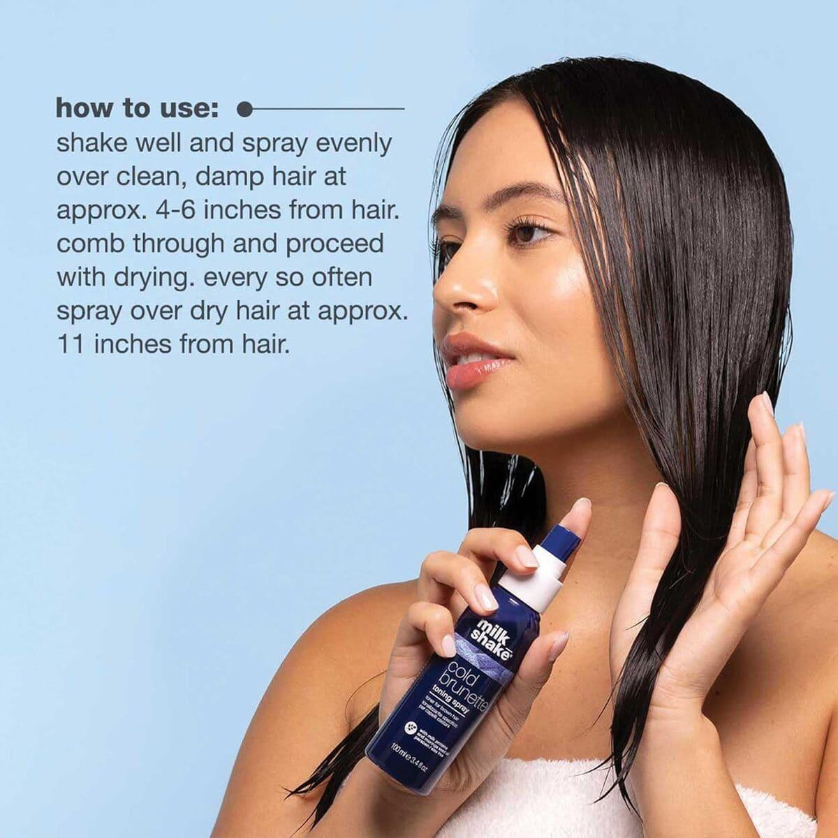 Тонувальний спрей для каштанового волосся Milk Shake Cold Brunette Toning Spray, 100 мл