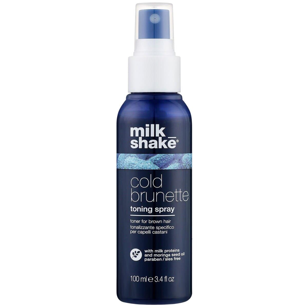 Тонувальний спрей для каштанового волосся Milk Shake Cold Brunette Toning Spray, 100 мл