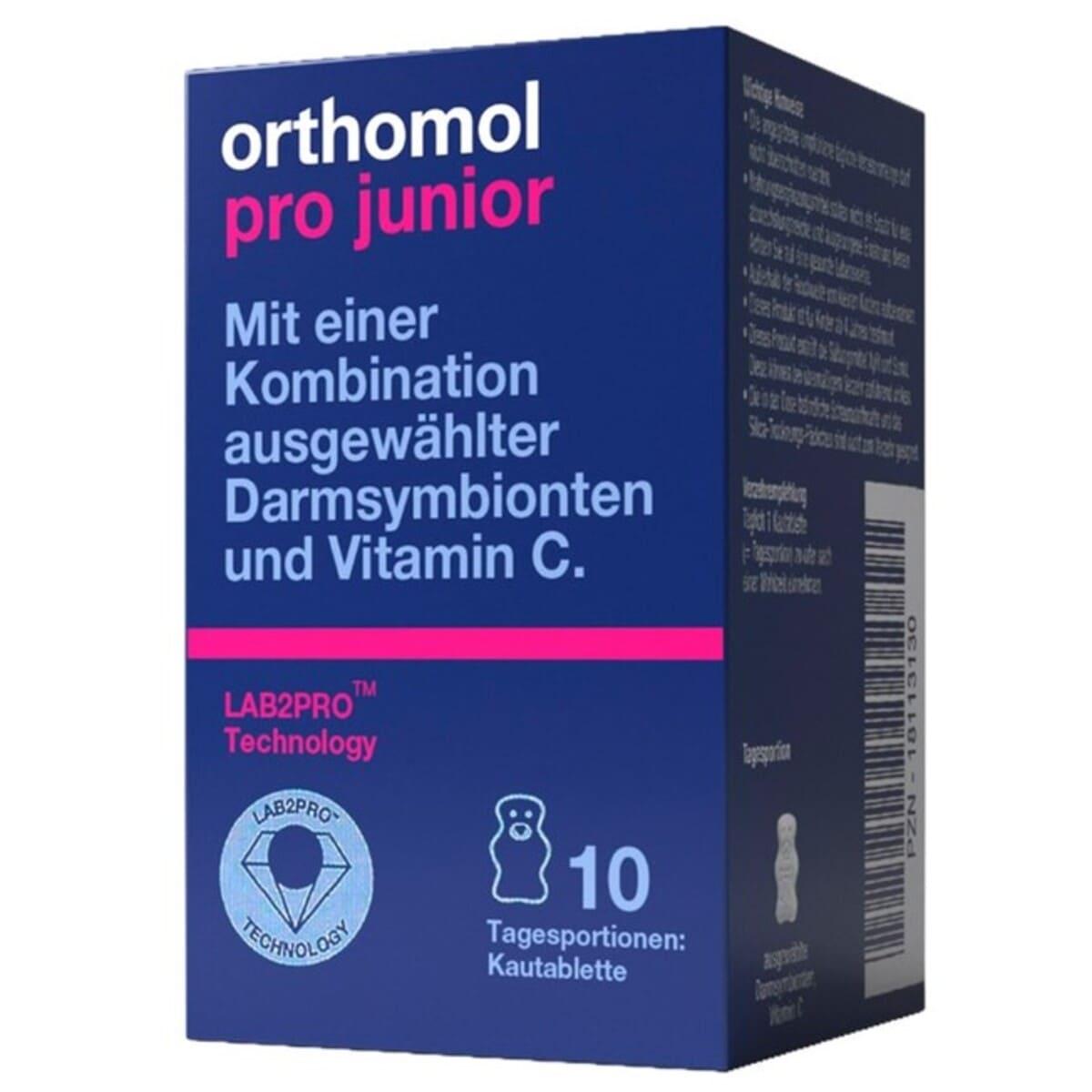 Orthomol Pro Junior жувальні ведмедики для підтримки дитячого кишківника №10, 10 днів