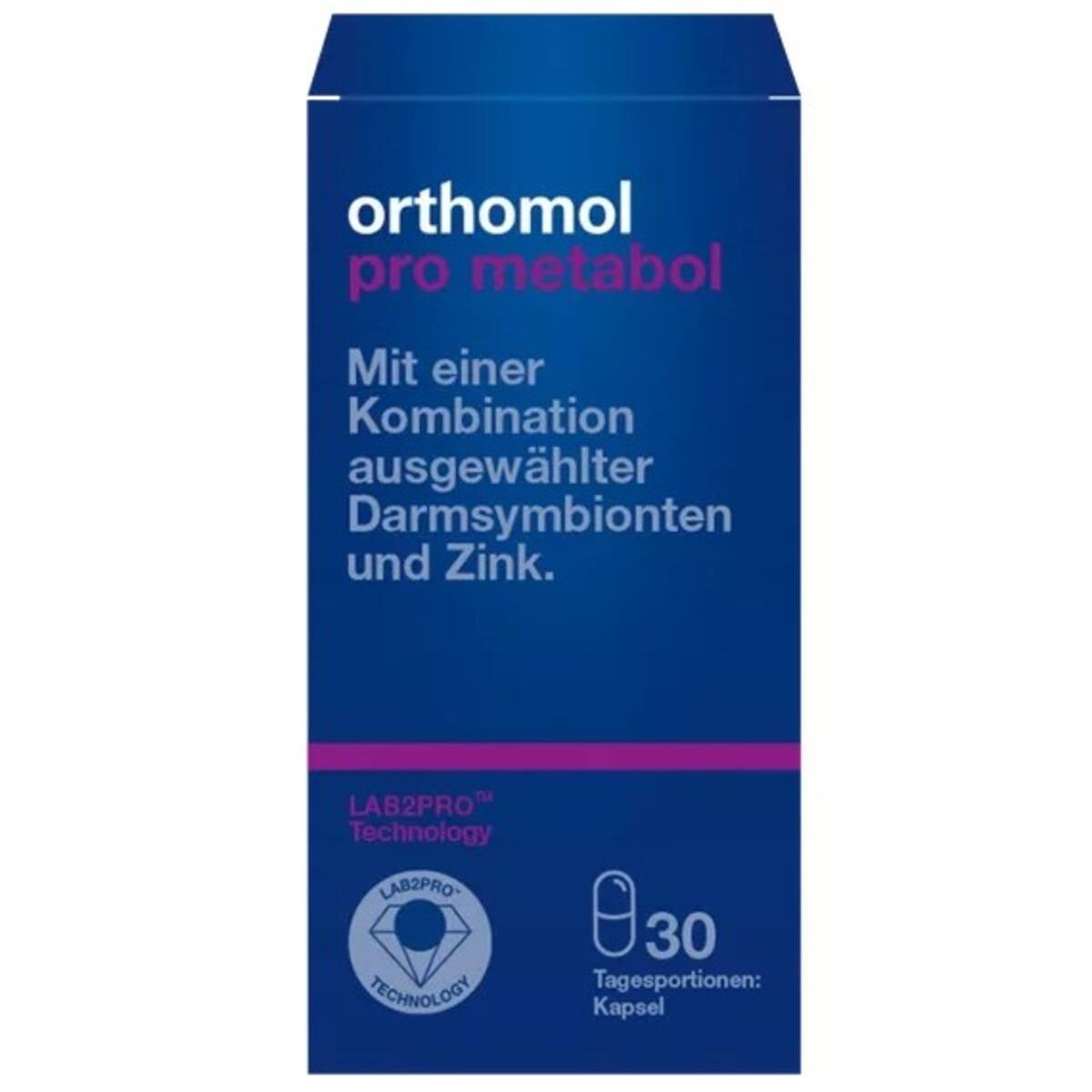 Orthomol Pro Metabol Вітамінний комплекс для підтримки кишківника (капсули) №30, 30 днів