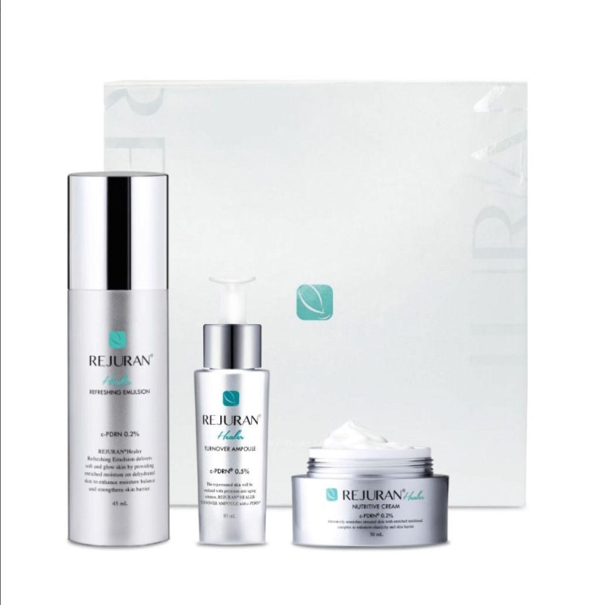 Набір для догляду та сяйва шкіри Rejuran Healer Glow-Up Skincare Set (3 засоби)