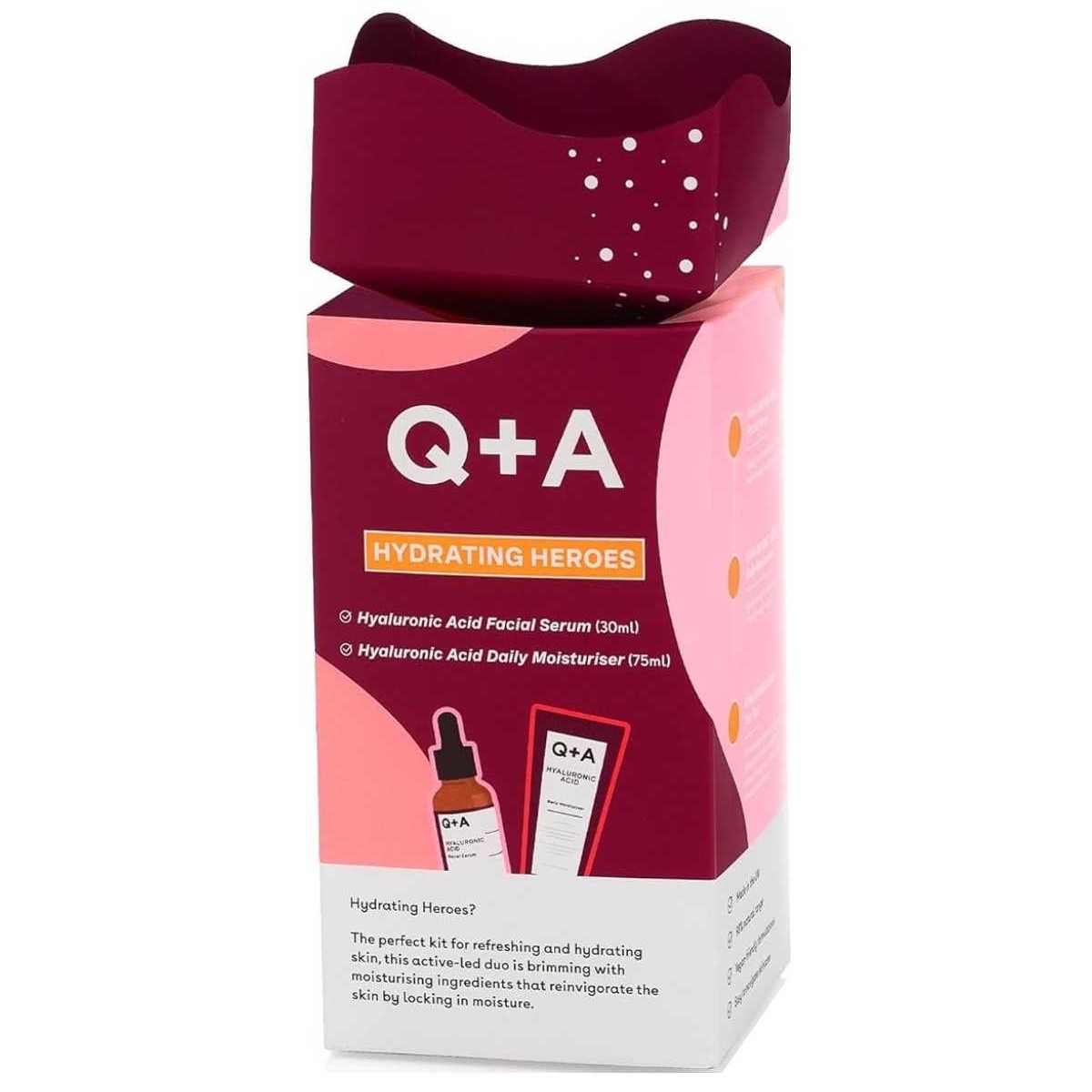 Подарунковий набір для зволоження шкіри Q+A Hydrating Heroes Gift Set