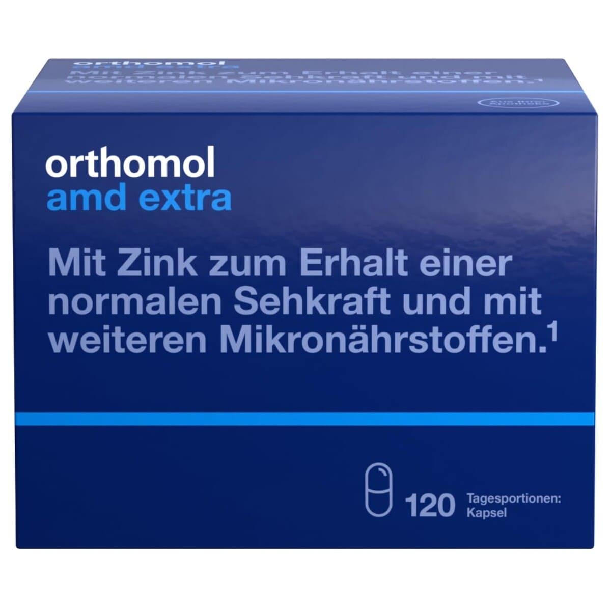 Orthomol AMD Extra Вітаміни для зору людей похилого віку, капсули №120, 120 днів