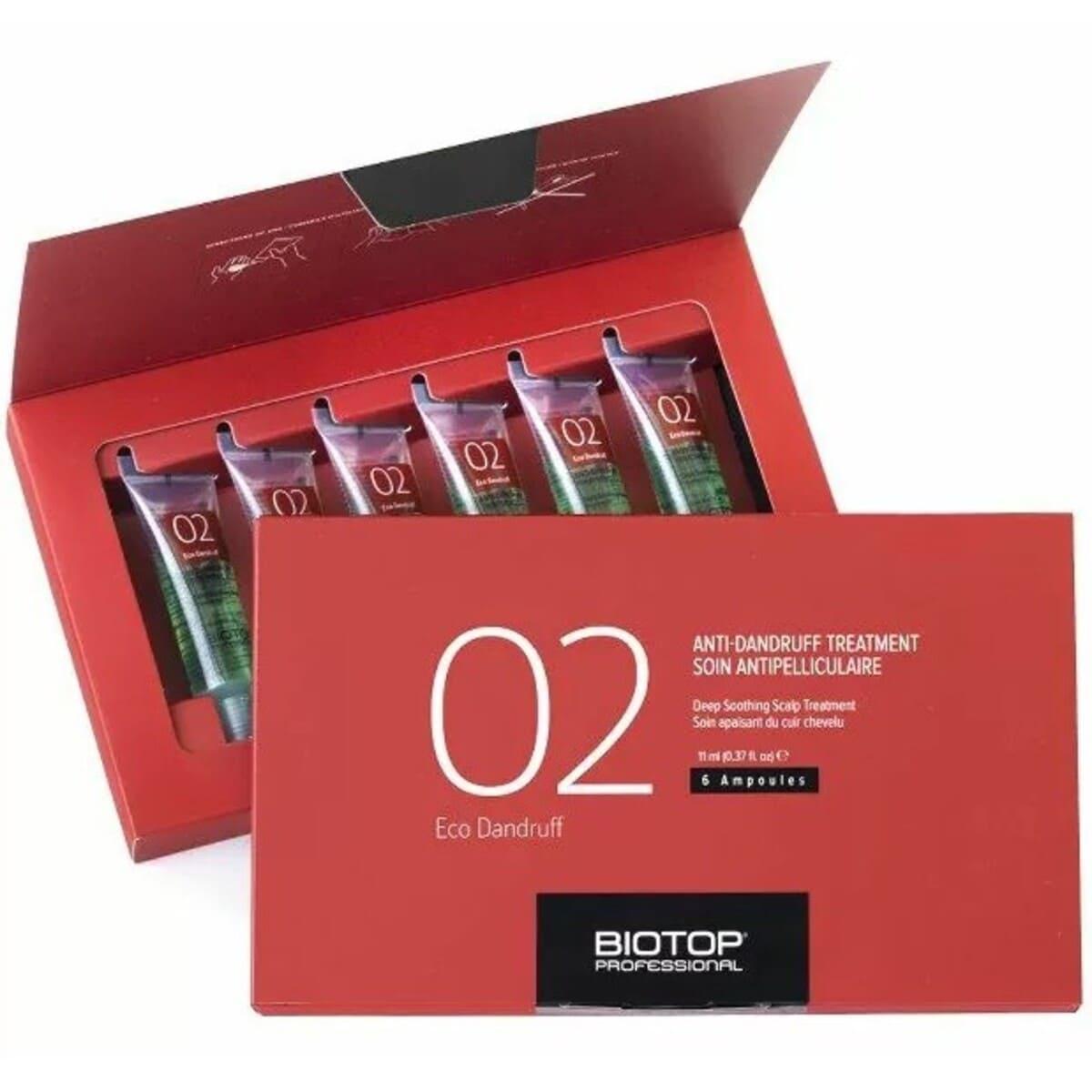 BIOTOP 02 Ампули проти лупи Eco Dandruff, 6x11 мл