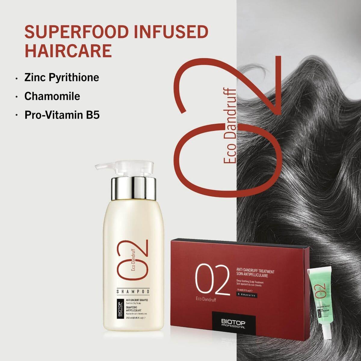 BIOTOP 02 Ампули проти лупи Eco Dandruff, 6x11 мл
