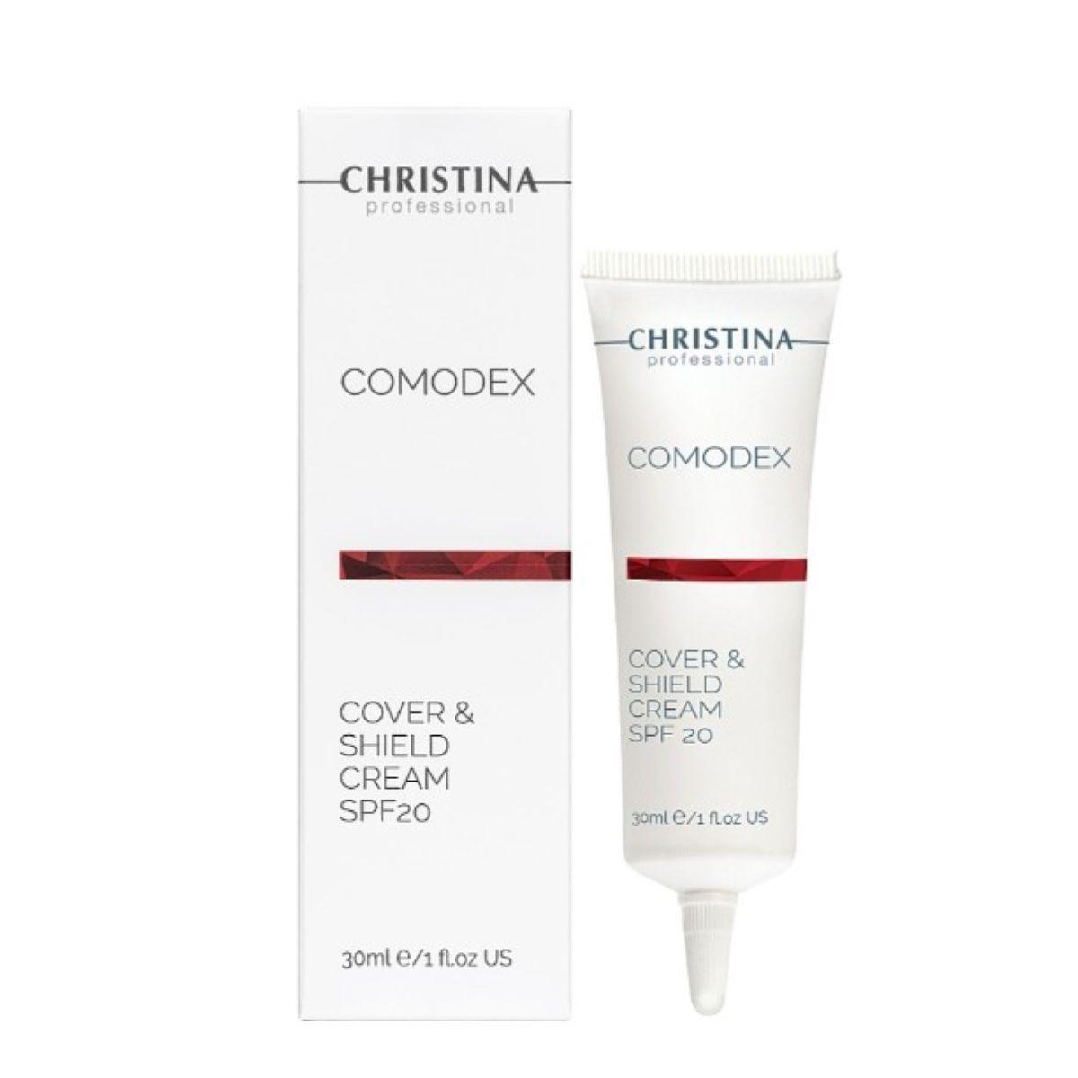 Захисний крем з тонувальним ефектом для обличчя Christina Comodex Cover & Shield Cream SPF20, 30 мл