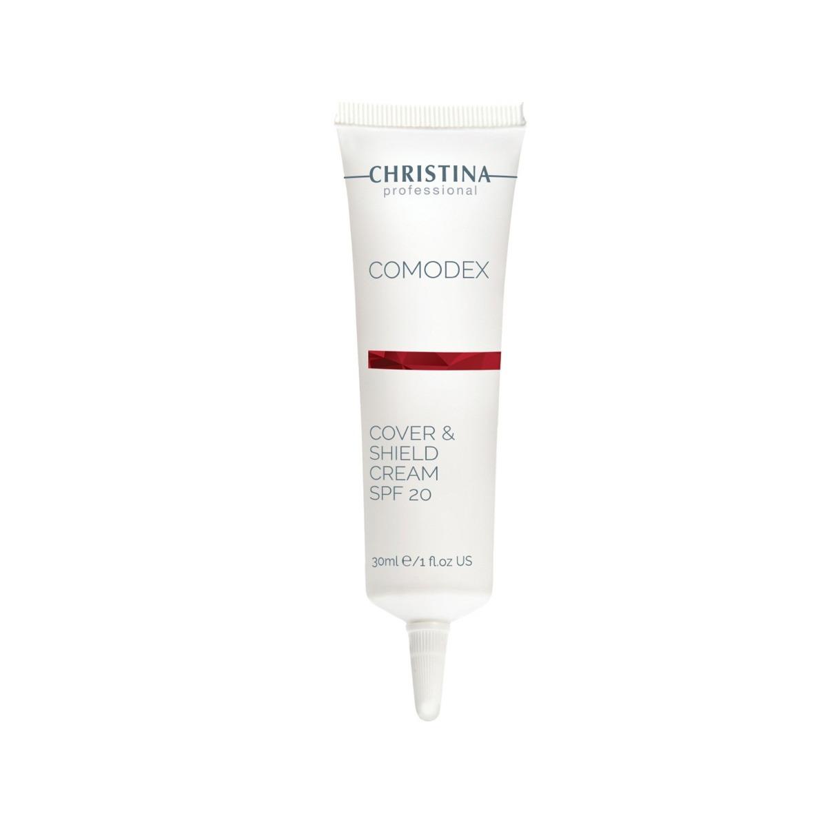Захисний крем з тонувальним ефектом для обличчя Christina Comodex Cover & Shield Cream SPF20, 30 мл