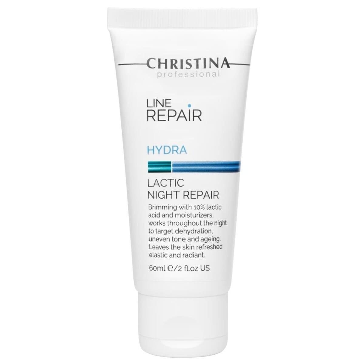 Крем для обличчя «Нічне відновлення» з молочною кислотою Christina Line Repair Hydra Lactic Night Repair, 60 мл