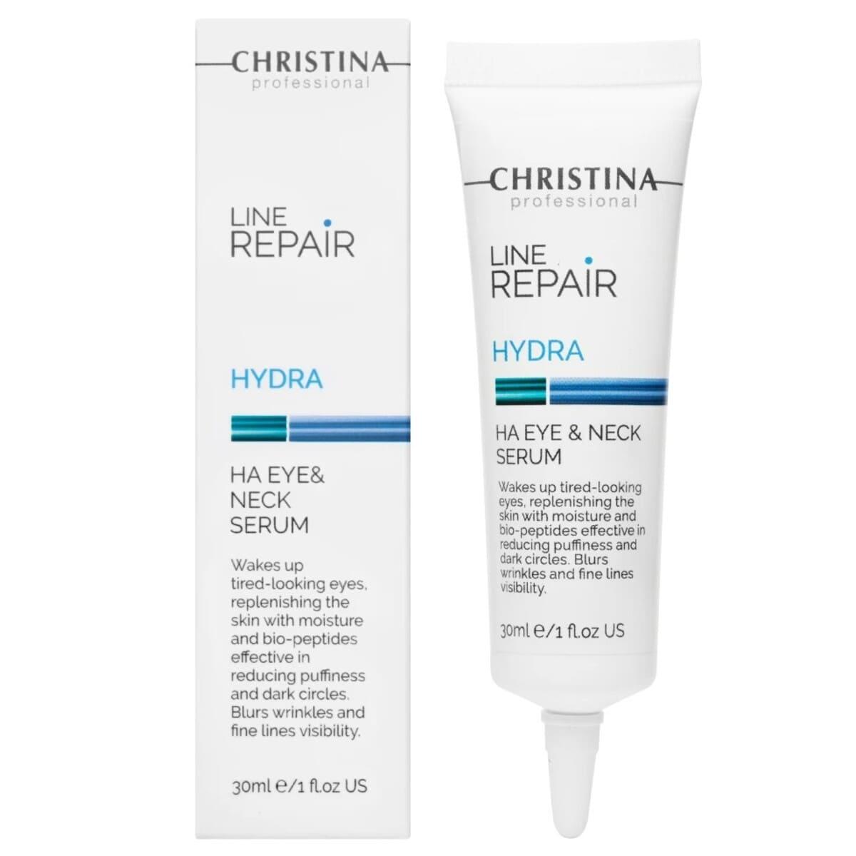 Сироватка для шкіри навколо очей і шиї із ГК Christina Line Repair Hydra HA Eye & Neck Serum, 30 мл