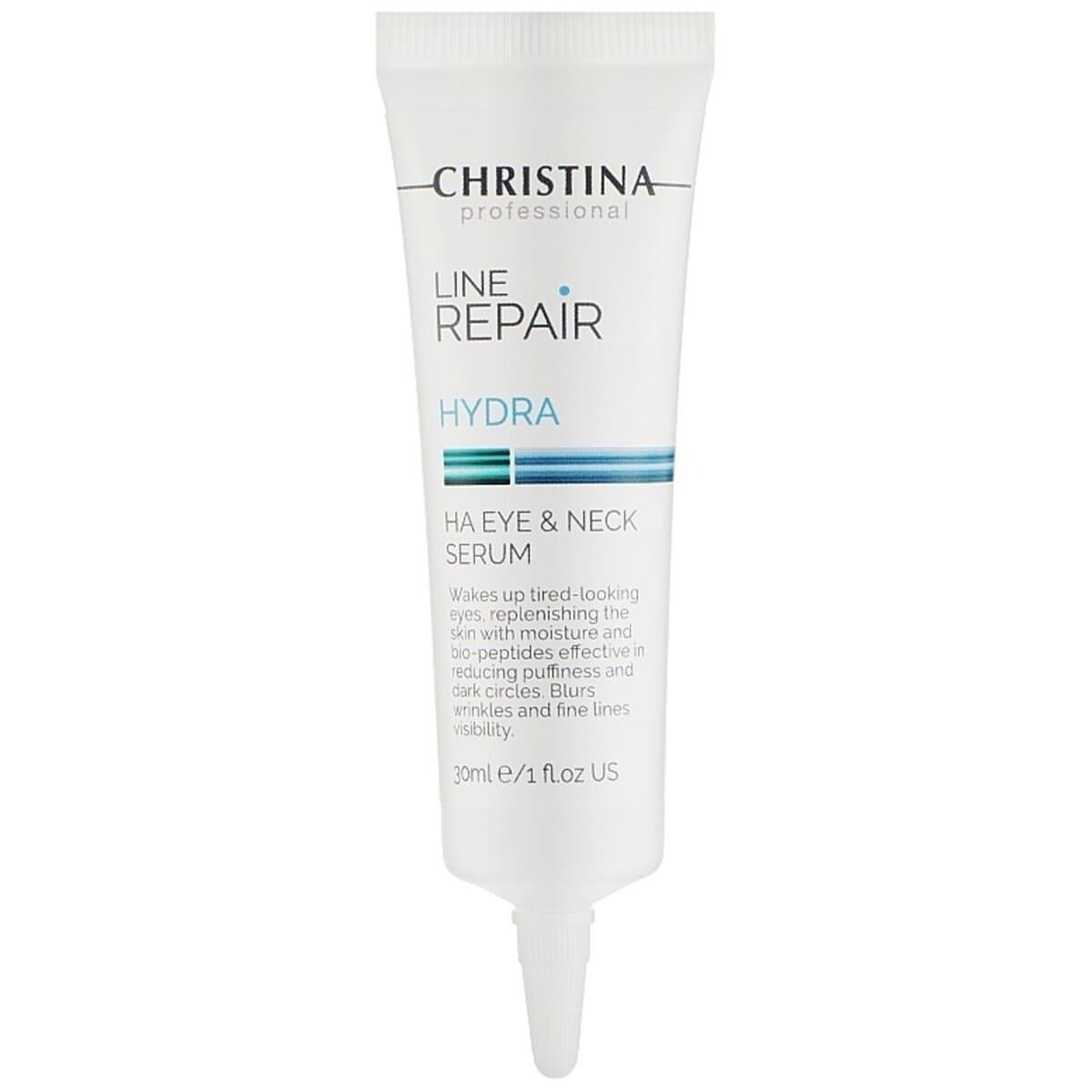 Сироватка для шкіри навколо очей і шиї із ГК Christina Line Repair Hydra HA Eye & Neck Serum, 30 мл