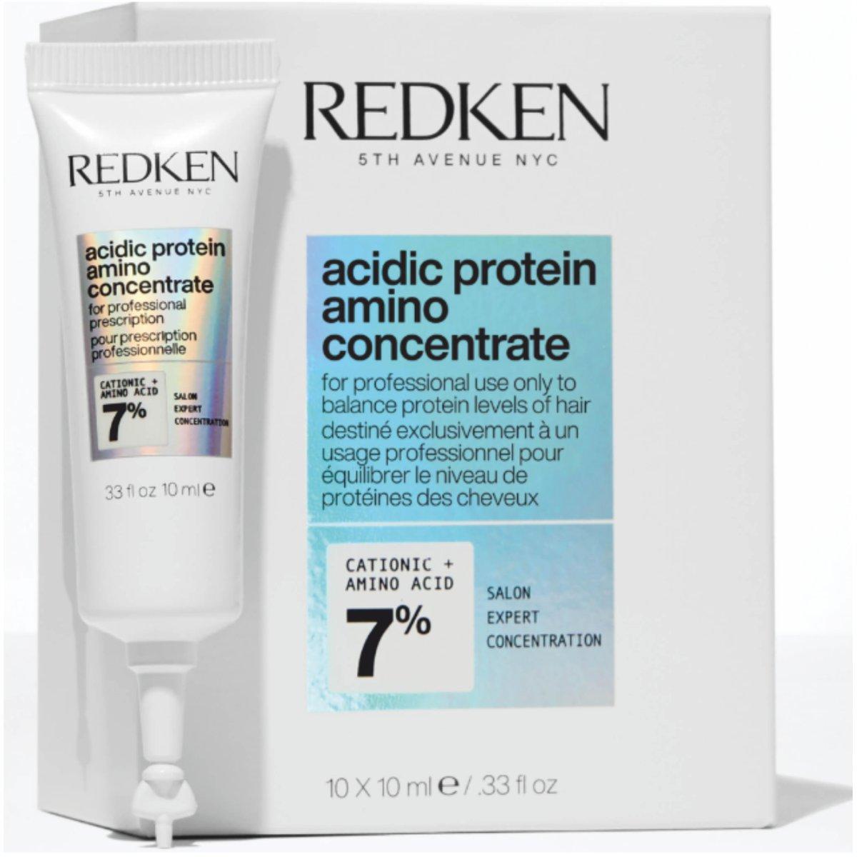 Професійний протеїновий концентрат для відновлення волосся REDKEN Acidic Protein Amino Concentrate, 10 х 10 мл