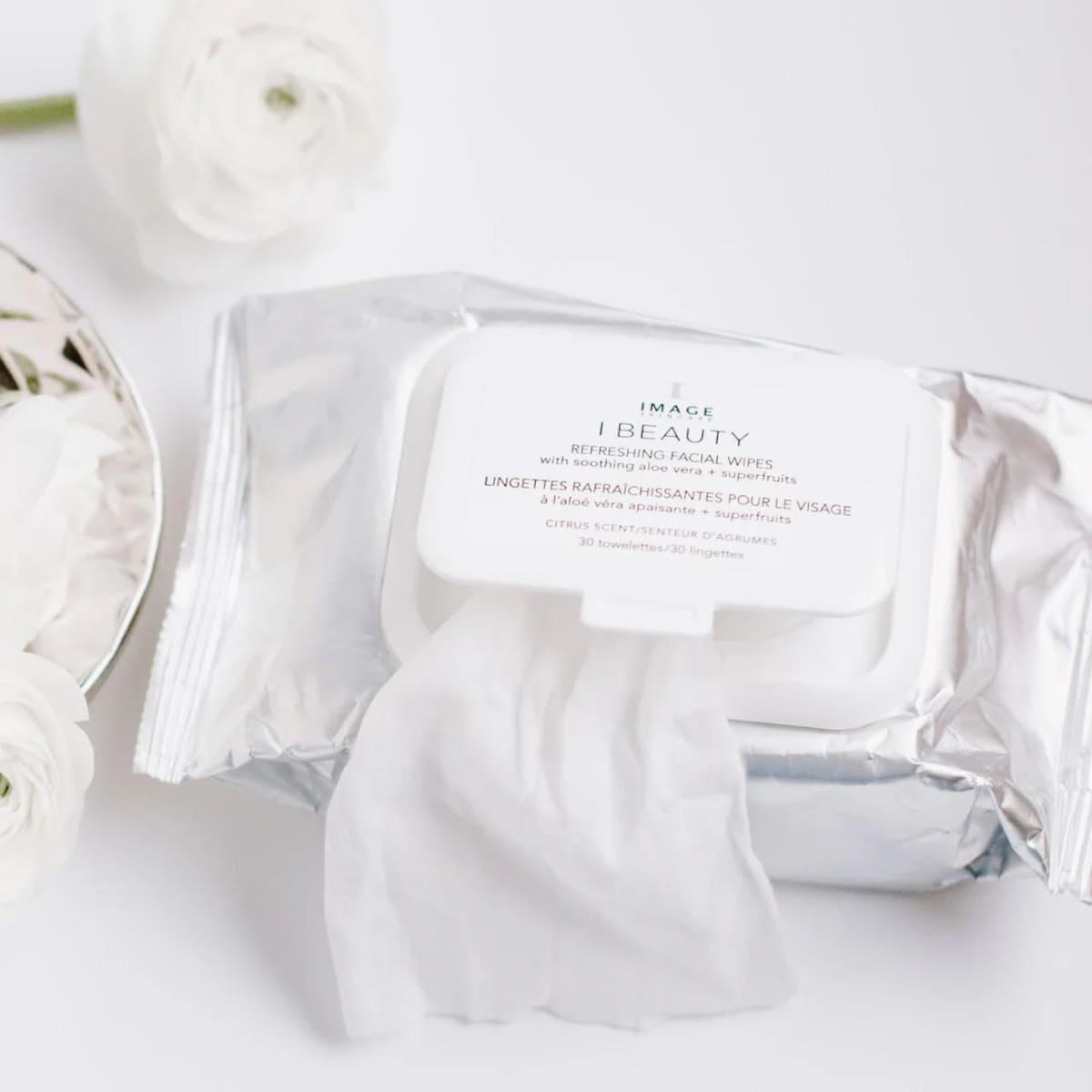 Очищувальні тонізувальні серветки Image Skincare I Beauty Refreshing facial wipes, 30 шт