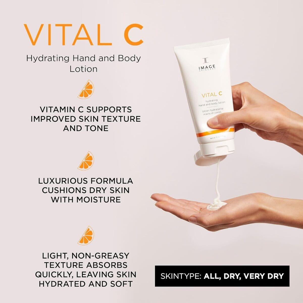 Зволожувальний лосьйон для рук і тіла Image Skincare Vital C Hydrating hand and body lotion, 170 мл