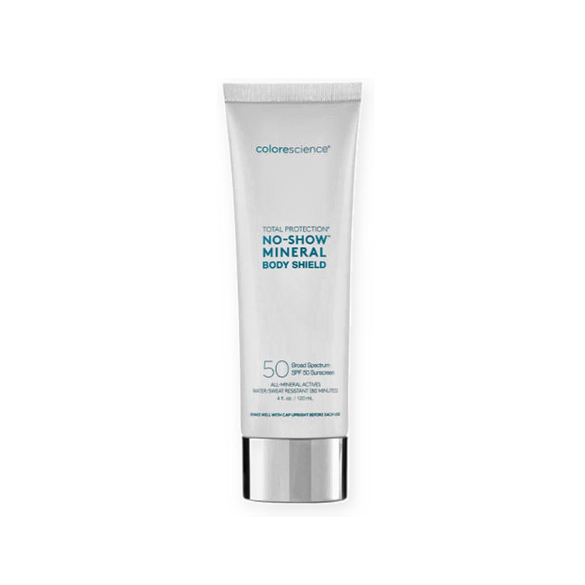 Прозорий мінеральний сонцезахисний флюїд для тіла Colorescience Sunforgettable Total ProtectionTM No-Show Body Shield SPF 50, 140 мл Прозорий мінеральний сонцезахисний флюїд для тіла Colorescience Sunforgettable Total ProtectionTM No-Show Body Shield SPF 50, 140 мл