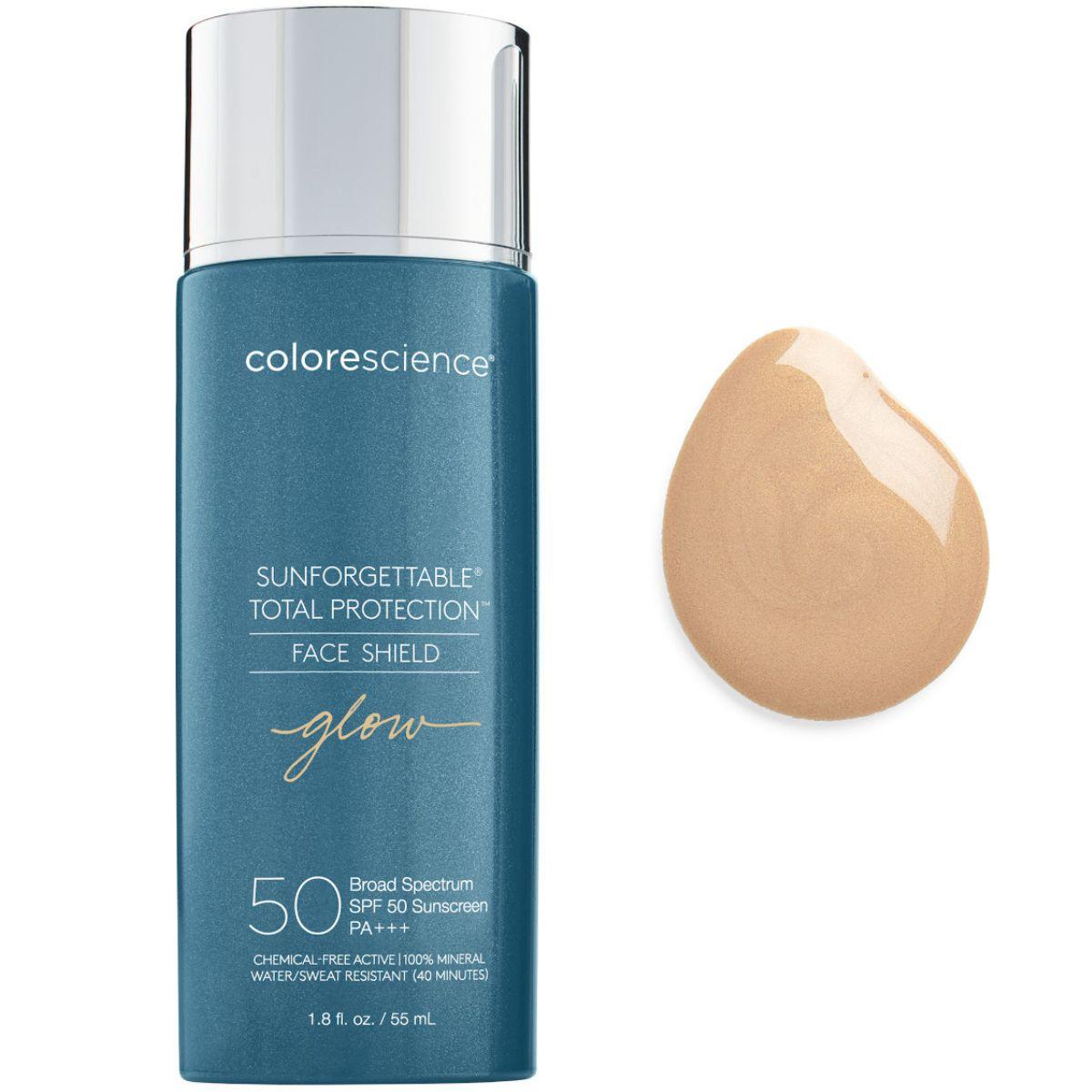 Сонцезахисний крем для обличчя з адаптивними пігментами Colorescience Sunforgettable Total Protection Face Shield GLOW SPF 50, 55 мл Сонцезахисний крем для обличчя з адаптивними пігментами Colorescience Sunforgettable Total Protection Face Shield GLOW SPF 50, 55 мл