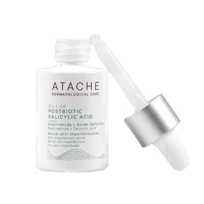 Антибактеріальна себорегулювальна сироватка для жирної та комбінованої шкіри ATACHE Oily SK Postbiotic Salicylic Acid Serum, 30 мл Антибактеріальна себорегулювальна сироватка для жирної та комбінованої шкіри ATACHE Oily SK Postbiotic Salicylic Acid Serum, 30 мл