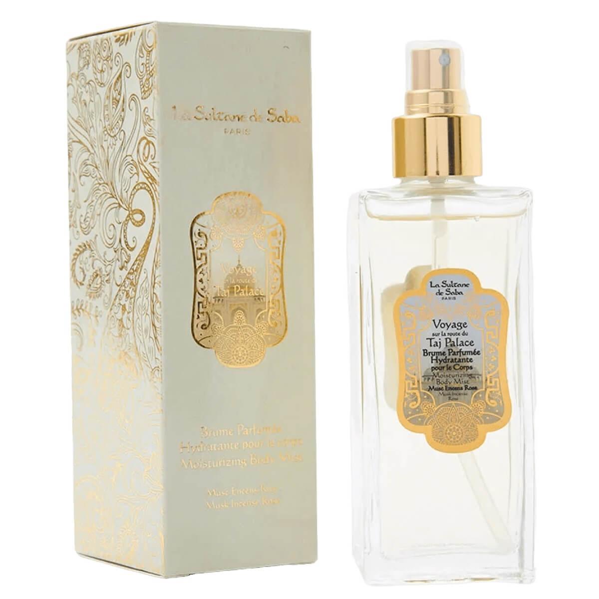 Парфумований спрей для тіла «Мускус, ладан, троянда» La Sultane de Saba Voyage Taj Palace Moisturizing Body Mist Musk Incense Rose (Body Water Taj Palace), 200 мл Парфумований спрей для тіла «Мускус, ладан, троянда» La Sultane de Saba Voyage Taj Palace Moisturizing Body Mist Musk Incense Rose (Body Water Taj Palace), 200 мл