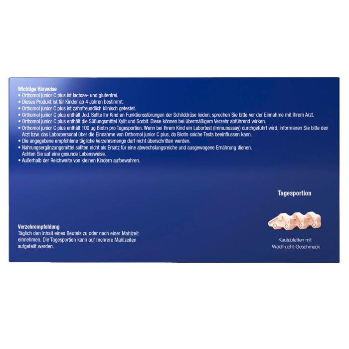 Вітамінно-мінеральний комплекс для підтримки імунітету у дітей та підлітків (жувальні машинки зі смаком мандарина-апельсина) Orthomol Junior C Plus, 30 днів Вітамінно-мінеральний комплекс для підтримки імунітету у дітей та підлітків (жувальні машинки зі смаком мандарина-апельсина) Orthomol Junior C Plus, 30 днів