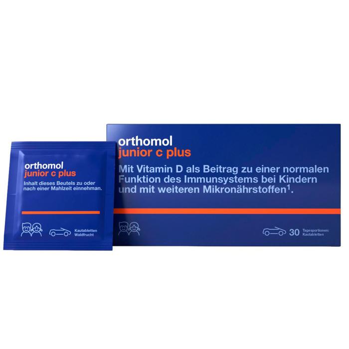Вітамінно-мінеральний комплекс для підтримки імунітету у дітей та підлітків (жувальні машинки зі смаком мандарина-апельсина) Orthomol Junior C Plus, 30 днів Вітамінно-мінеральний комплекс для підтримки імунітету у дітей та підлітків (жувальні машинки зі смаком мандарина-апельсина) Orthomol Junior C Plus, 30 днів