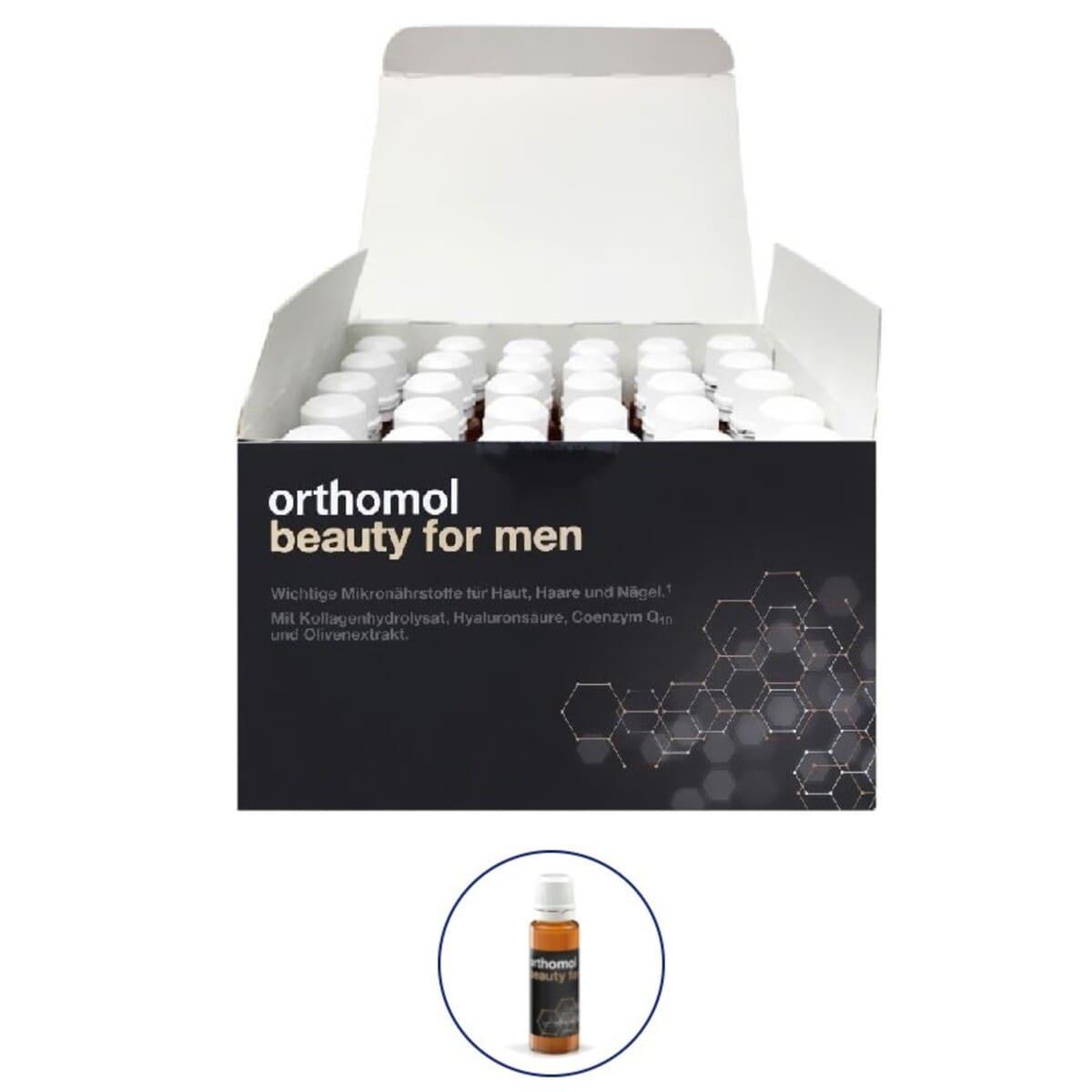 Orthomol Beauty for Men new Питна пляшечка з суспензією для покращення стану шкіри, нігтів та волосся №30, 30 днів Orthomol Beauty for Men new Питна пляшечка з суспензією для покращення стану шкіри, нігтів та волосся №30, 30 днів