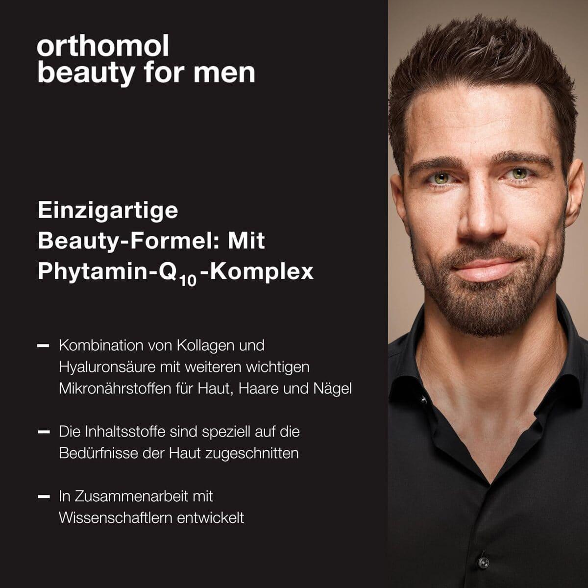 Orthomol Beauty for Men new Питна пляшечка з суспензією для покращення стану шкіри, нігтів та волосся №30, 30 днів Orthomol Beauty for Men new Питна пляшечка з суспензією для покращення стану шкіри, нігтів та волосся №30, 30 днів